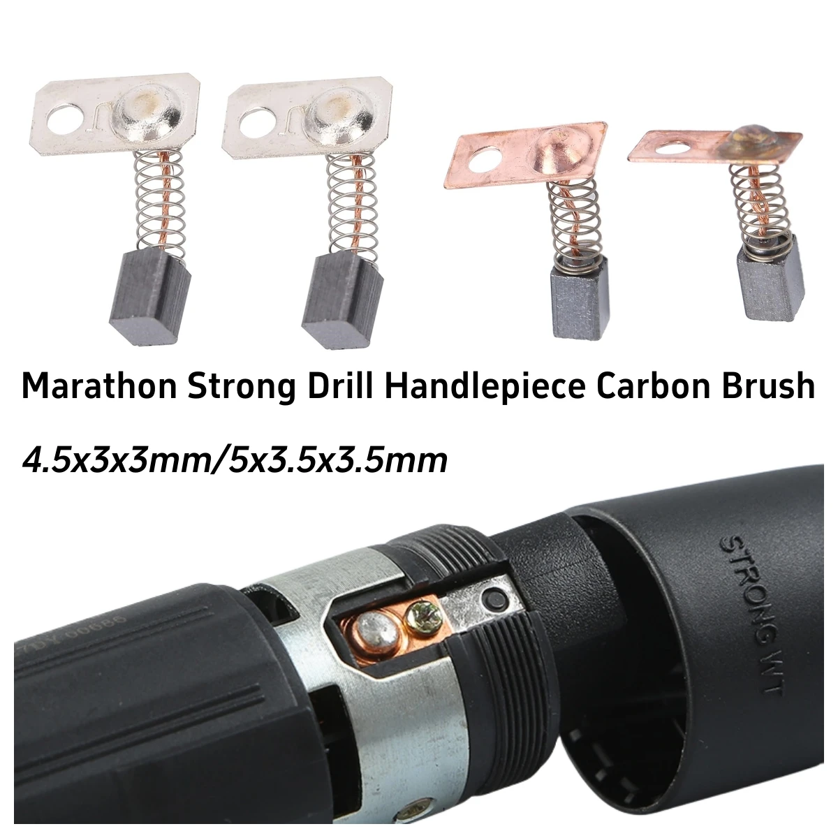 Carbon Brushs For Strong 210 90 204 Marathon H37L1 Replace 102L 105L Handle Carbon Brush Electric Manicure Nail Drill Accessory