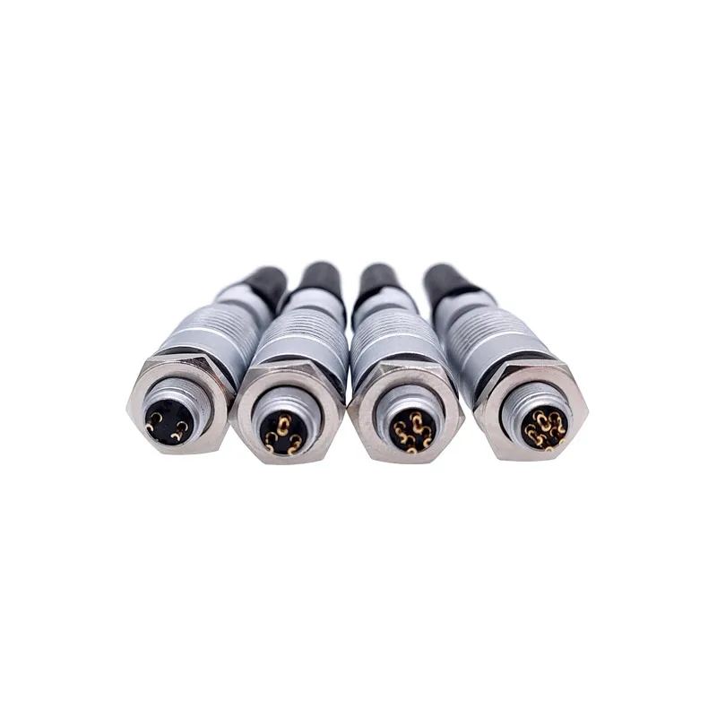 YC6-Aviation conector com sensor push pull, IP65 mini conectores circulares, 3Pin, 6mm, 2P, 3P, 4P, 5P, 2pcs