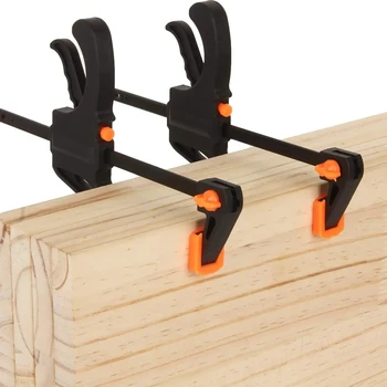 4 Inch Hard Tooth Woodworking Quick Clamp - 5/2pcs Ratchet Release Clip, Special Hand Tool