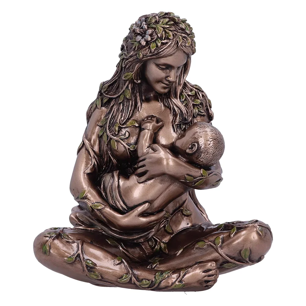 Newset-figuras decorativas de Gaia para niños, adornos de decoración de jardín, estatua de diosa, Madre Tierra, nutre a sus hijos