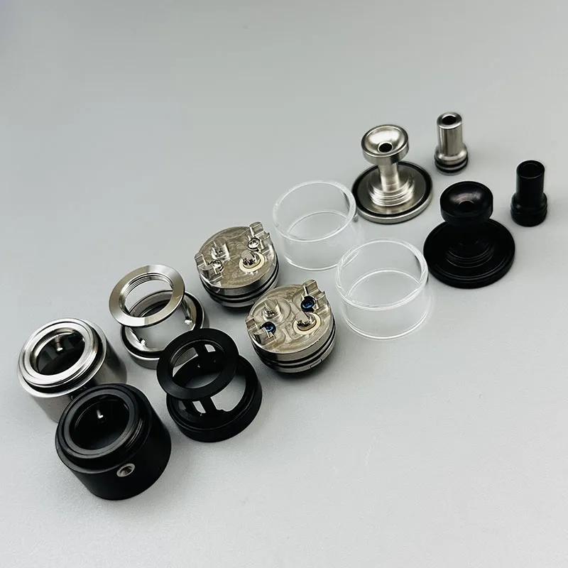 Vape Style Picatiny MTL RTA 22 مللي متر قطر 316ss + زجاج 3 مللي مع 0.8/0.9/1.0/1.4 مللي متر/دبابيس محظورة خزان قابل لإعادة البناء رذاذ Vape