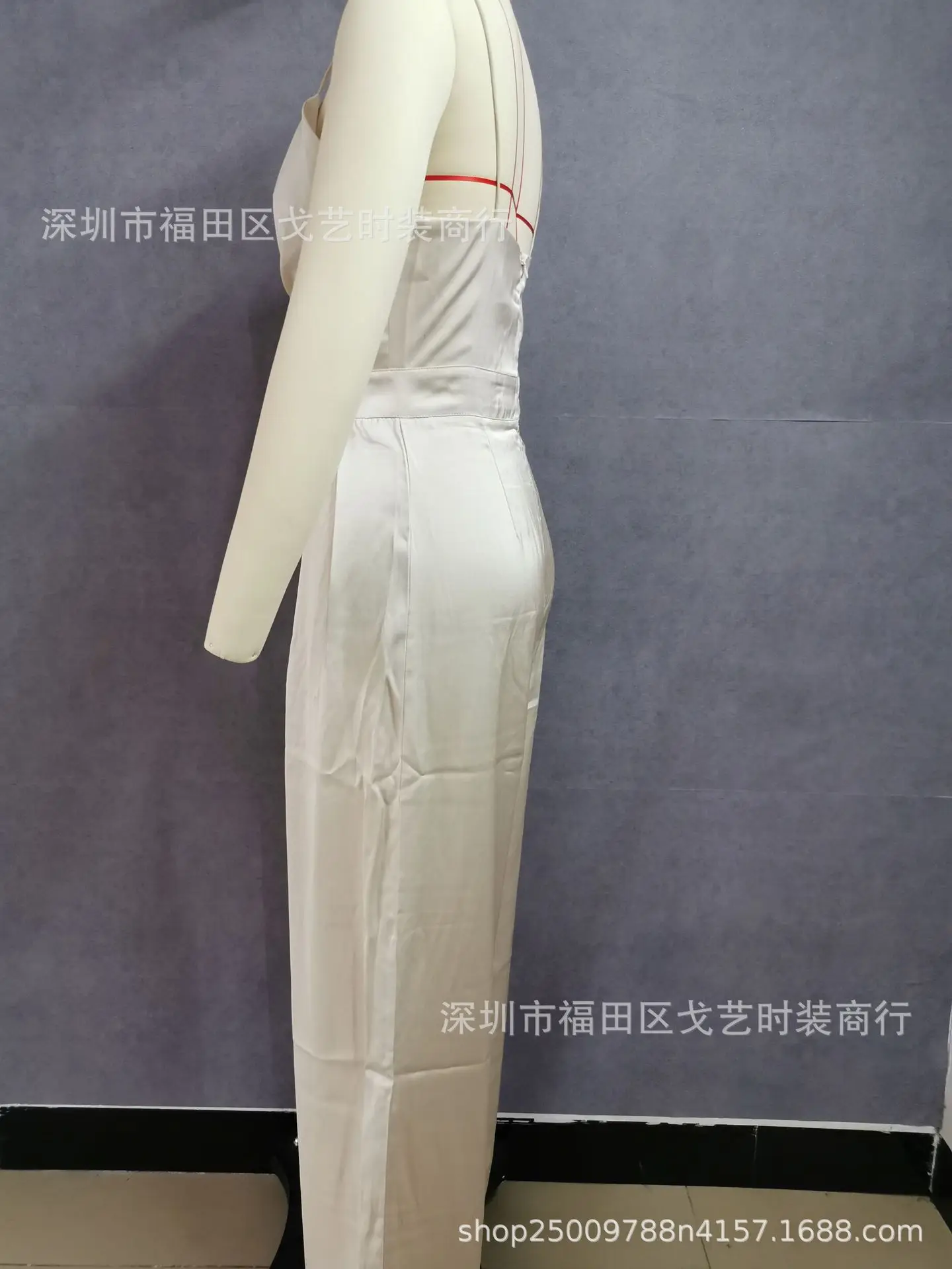 2024 New Style Sexy Elegant Sleeveless Long Jumpsuit Sling Jumpsuit High Waist Slim Wide Leg Jumpsuits Mopping Pants For Women