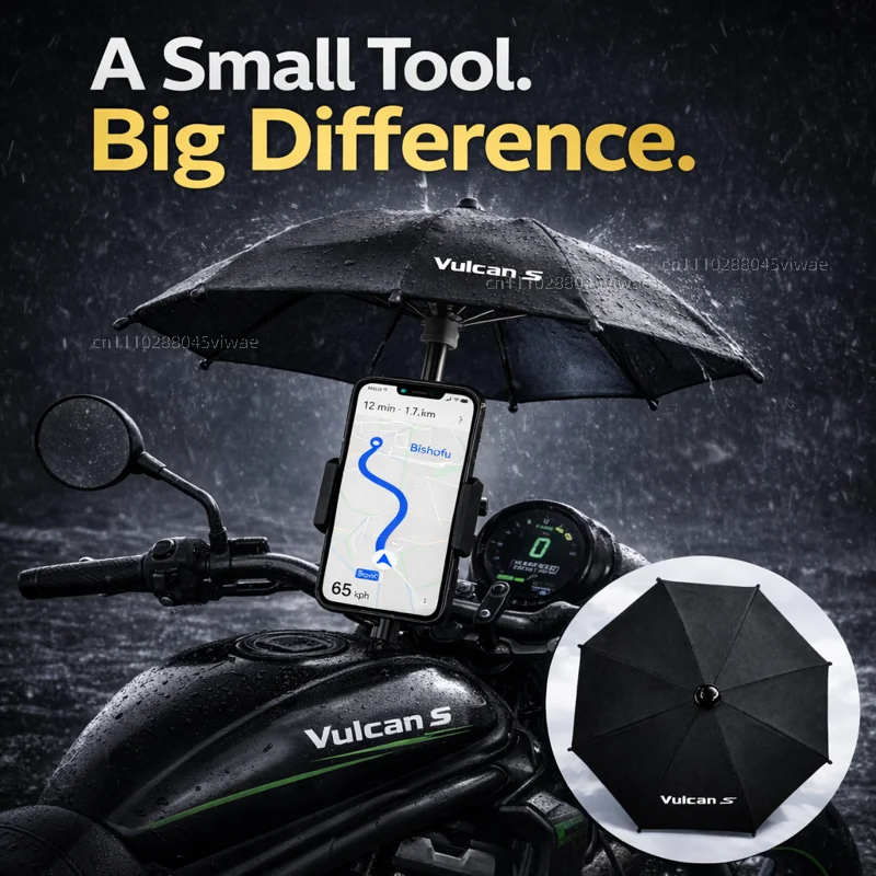 

Держатель для телефона и зонта для мотоцикла Kawasaki VUICAN-S, водонепроницаемый, солнцезащитный, антибликовый, дождезащитный, крепление на руль для GPS-навигатора