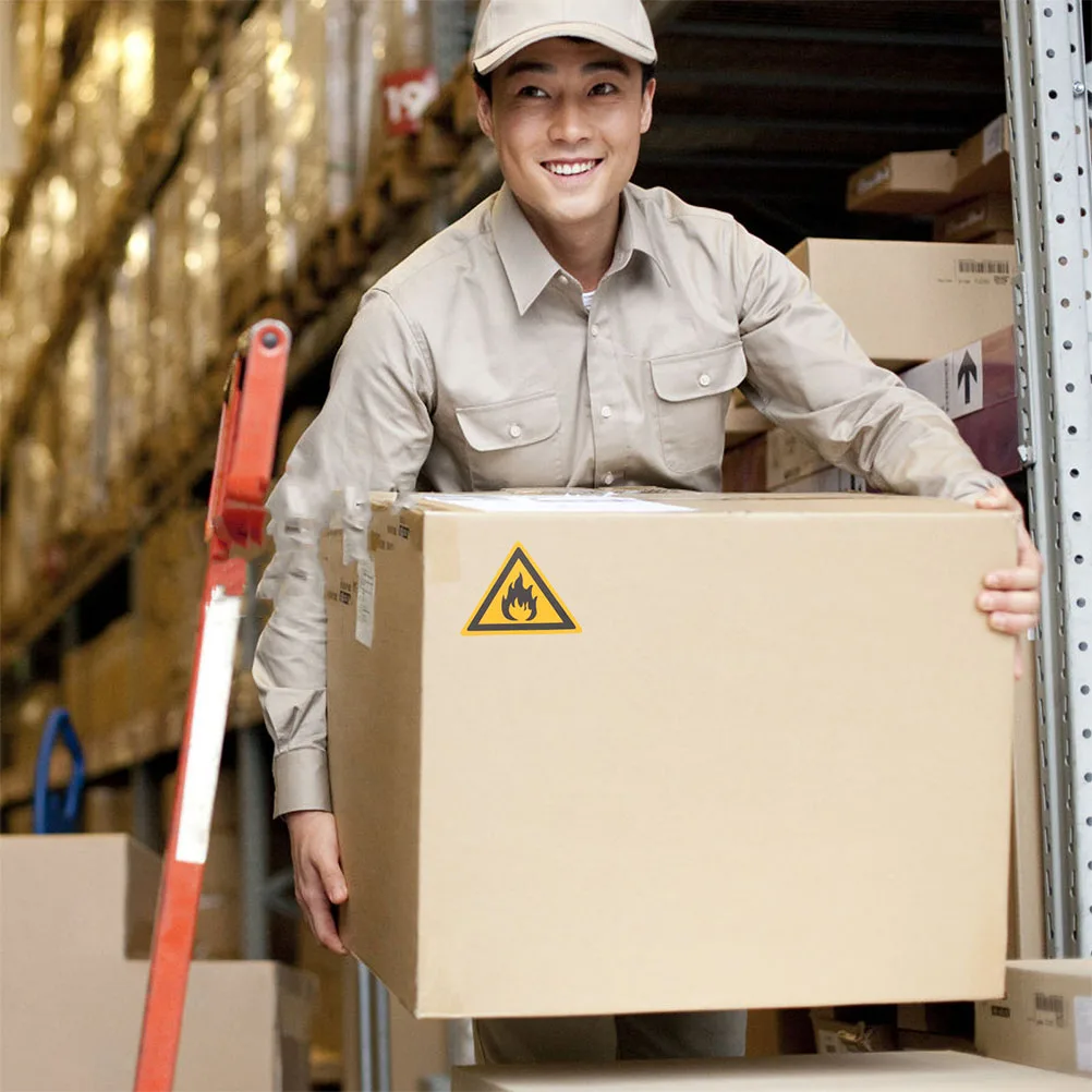 15pcs Sticker Labels Tag Warning Signs Fire Signs Caution Sign Various Settings Promote Fire Safety