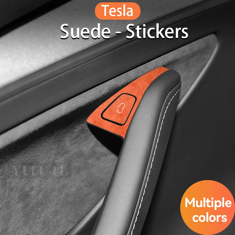

For Tesla Model 3/Y 2019-2023 Stickers, Doors, Switch Stickers, Protective Strips, Car Interior, Tuning Accessories
