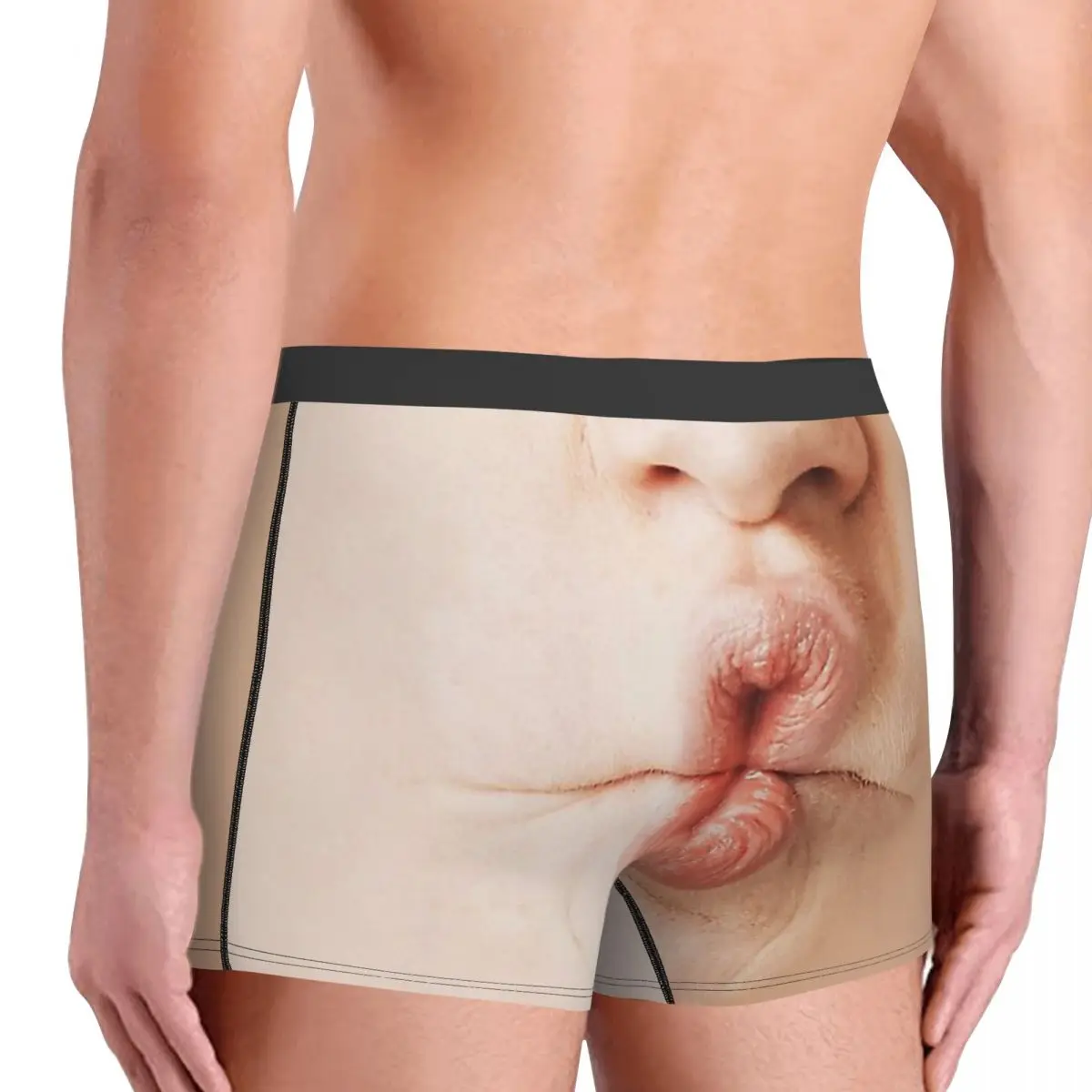 Mouth and Tongue Funny Mouth Woman Realistic Face Underpants Breathbale Panties Man Underwear Comfortable Shorts Boxer Briefs