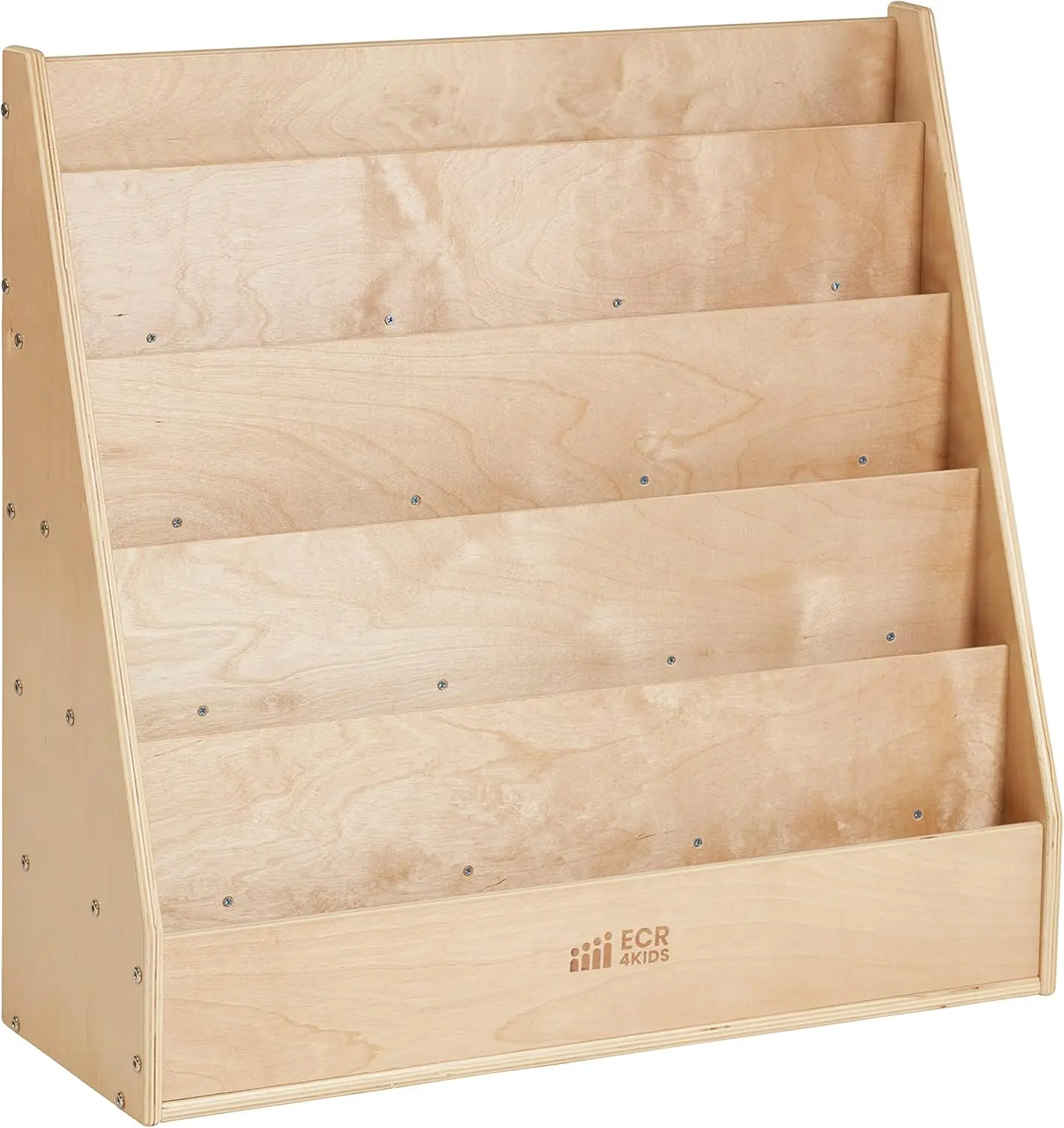 Single-Sided Book Display with Storage, Classroom Bookshelf, Natural