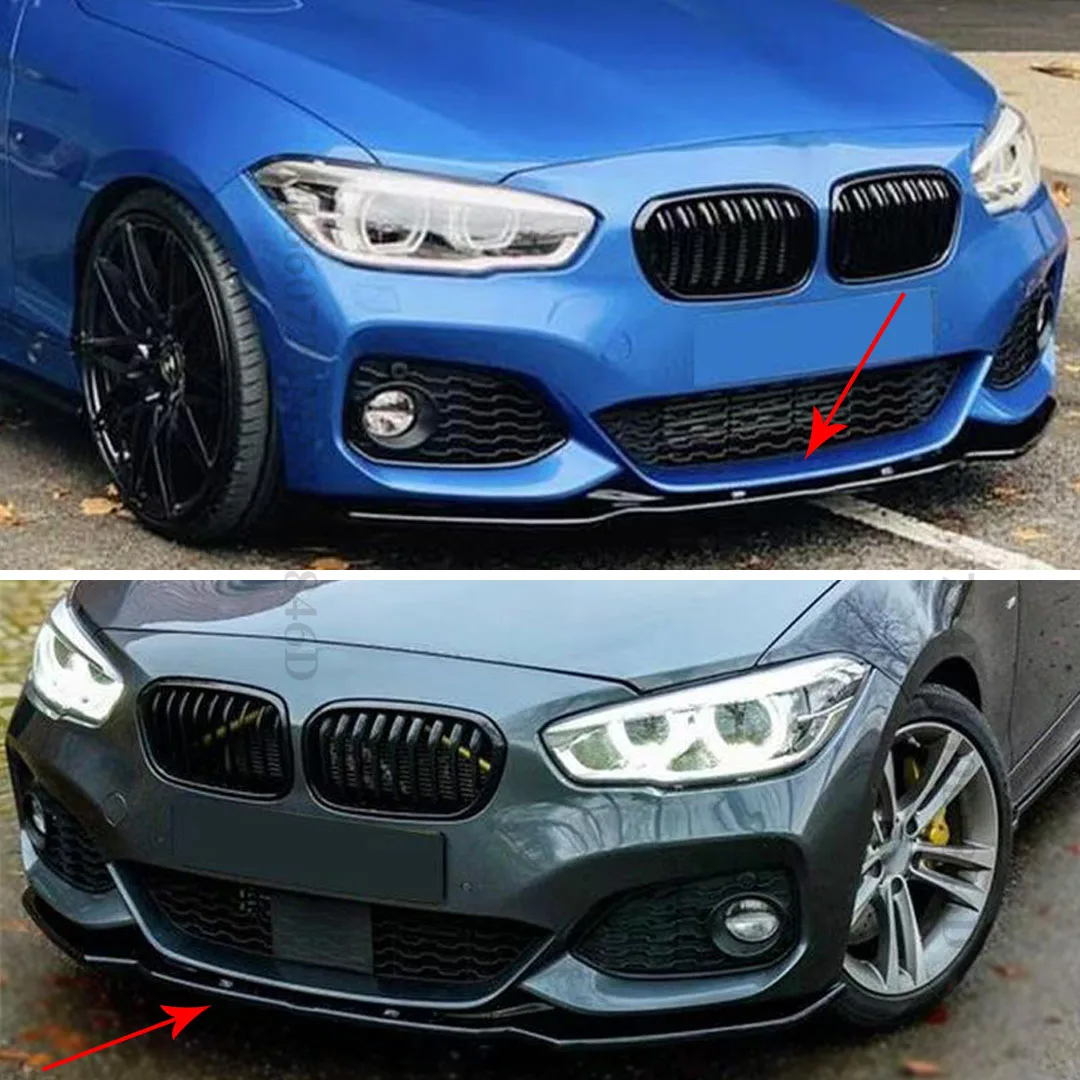 Frontschürze Lip Splitter Kinn Air Dam Diffusor Tuning Zubehör für BMW 1er F20 F21 M-Pack 118i 120i 2015-2019 Styling – Detail 3