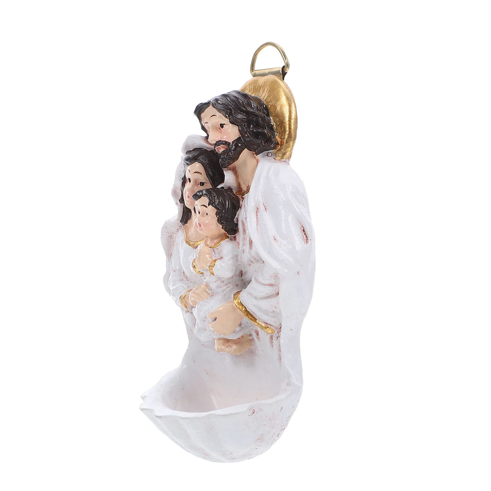 

Nativity Scene Resin Jesus Birth Statue Elegant Christmas Display Christian Pendant Home Wall Hanging Catholic Decor