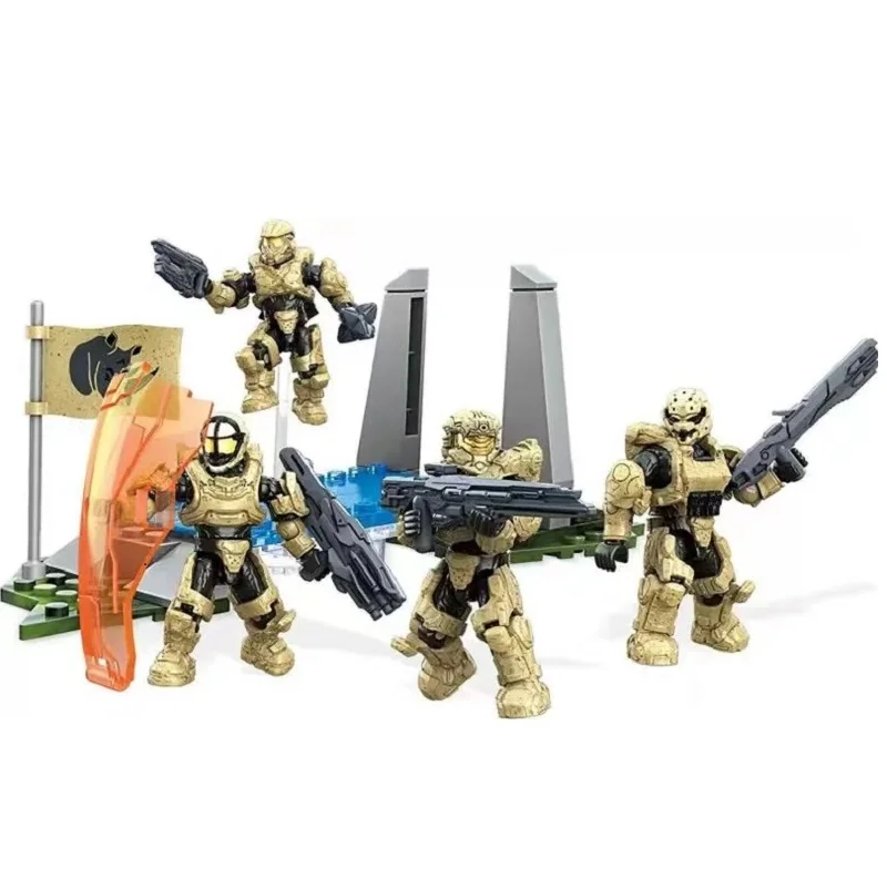 Mega Bloks  Halo Unsc Fireteam Taurus Warriors Building Blocks Children Collector\'s Edition Construction Figure Toy Gifts