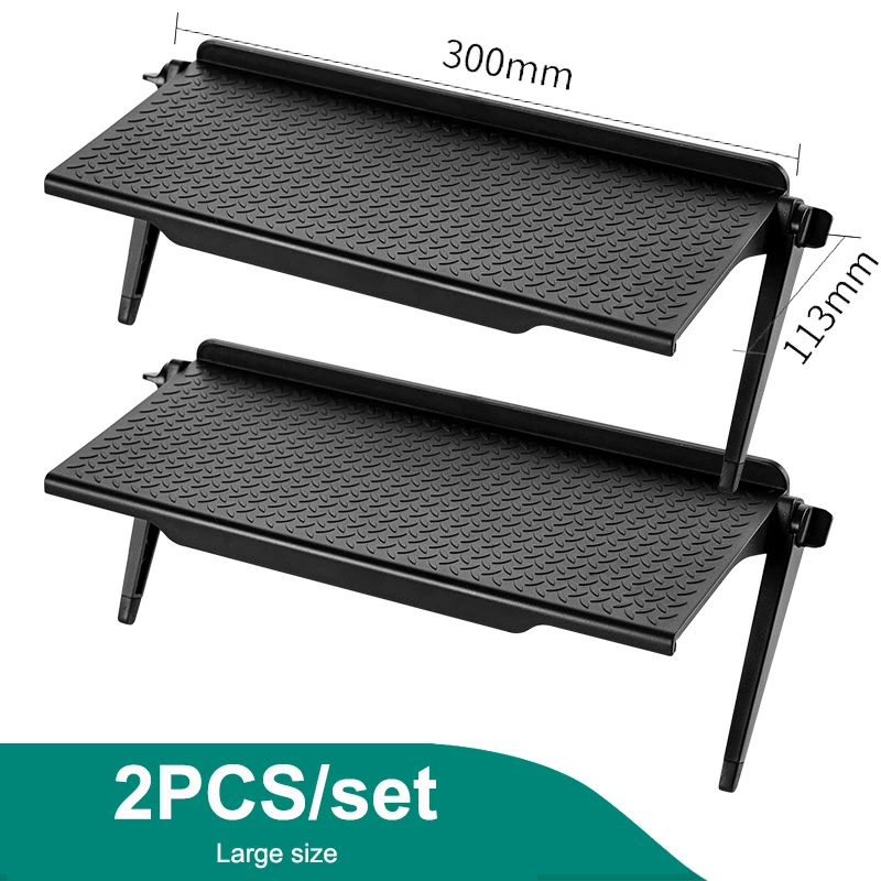 2 Pieces Screen Top Shelf TV Top Storage Bracket Adjustable Monitor Top Shelf for Media Boxes Router Game Console Home Decor