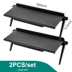 2 Pieces Screen Top Shelf TV Top Storage Bracket Adjustable Monitor Top Shelf for Media Boxes Router Game Console Home Decor