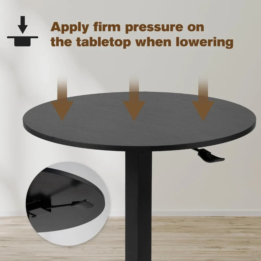 โต๊ะบาร์ค็อกเทลทรงกลม โต๊ะผับทรงกลมปรับความสูงได้ 23.8 นิ้ว พร้อมล้อถอดได้และขาเปลี่ยนได้ ใช้งานได้สองแบบ