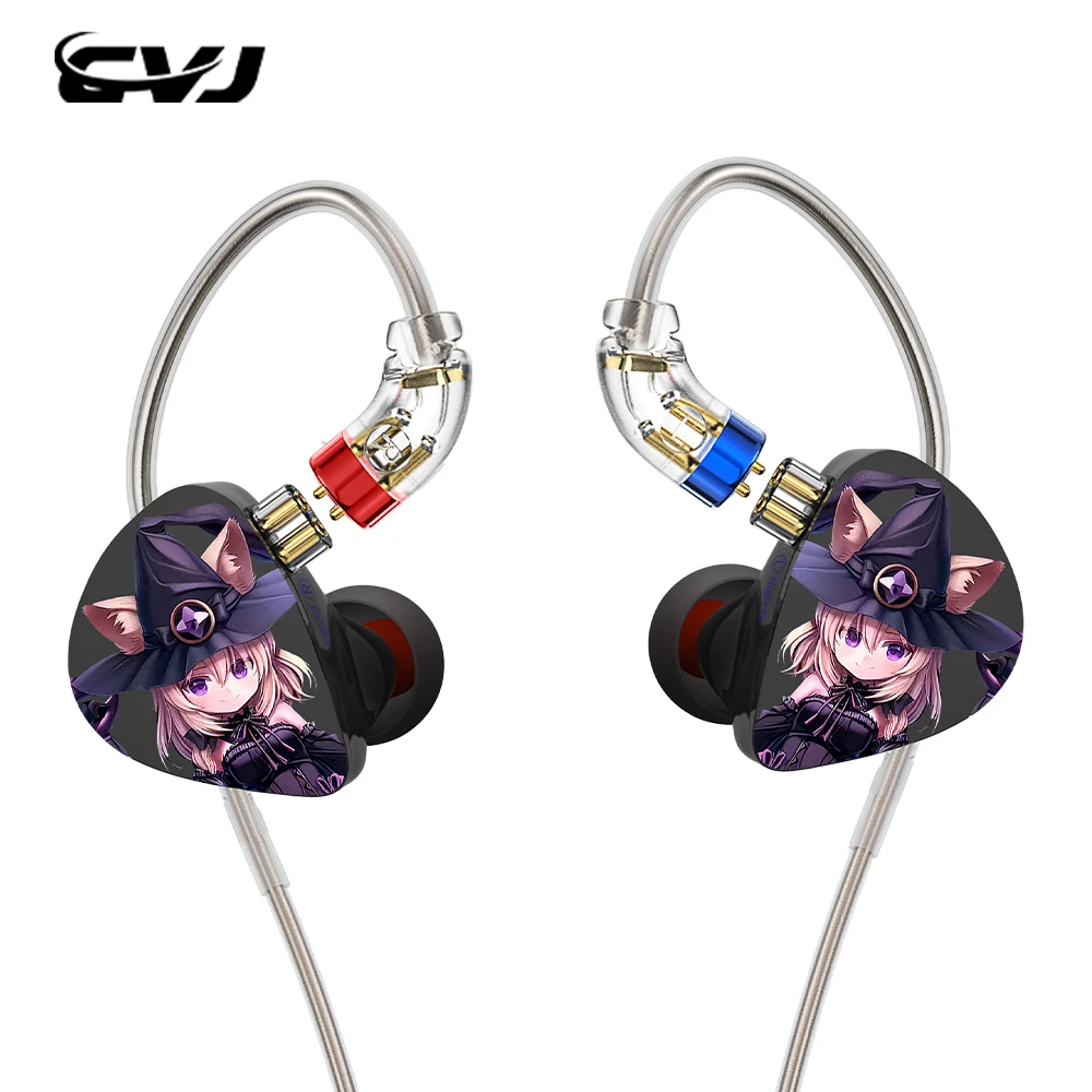 CVJ Night Elf Dual-Channel 3 Dynamic Driver In-Ear HIFI Headphones High-Quality Earbuds with High-Quality Silver-Plated Cable