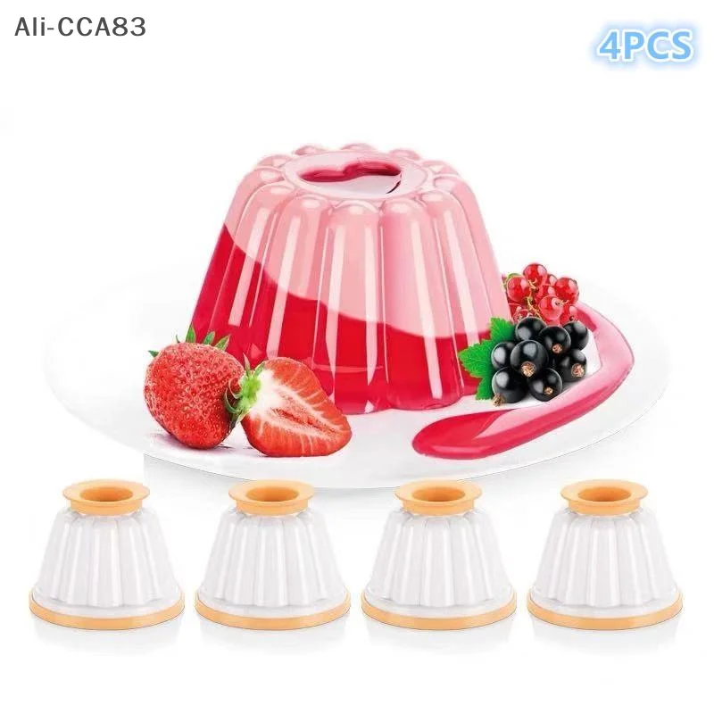 

4Pcs Pudding Mould Bakeware Reusable DIY Jelly Pudding Cake Mold Plastic Jelly Mold Baking Tool Cake Mold Bread