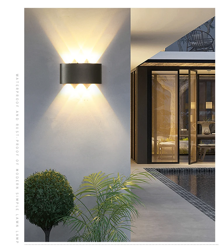 

Waterproof wall lamp Modern living room Bedroom bedside lamp Villa garden courtyard balcony aisle exterior wall lamp