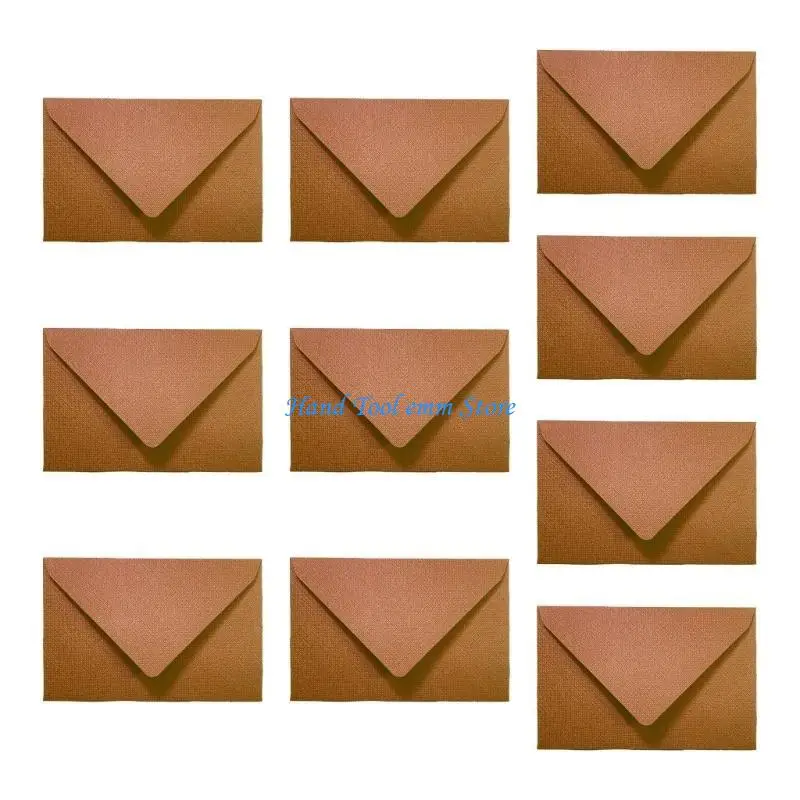 H37F 10 قطع من المظاريف الورقية على شكل حرف V للدعوات والملاحظات والرسائل والمظاريف البريدية الملونة بألوان متنوعة #4