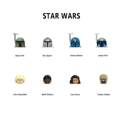 Primeiro Boba Fett Jango Tijolos Figuras, Mini Figurinhas, Luke Skywalker, Figura Assembleia, Kid Toy, X0343, Din Djarin