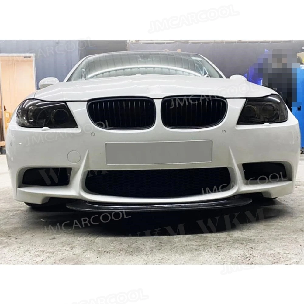 Forged Carbon Fiber Front Bumper Lip Spoiler Car Styling For BMW 3 Series E90 E92 E93 M3 2008 - 2013 Facelift Accessories FRP