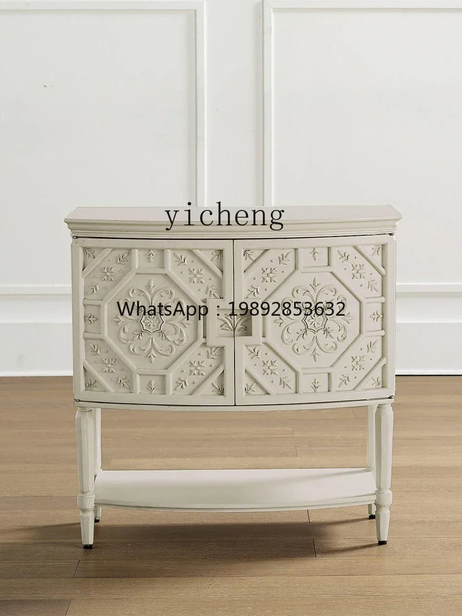 White Bedside Table Household Bedroom Creative Small Side Cabinet Solid Wood Storage Good-looking Cabinet