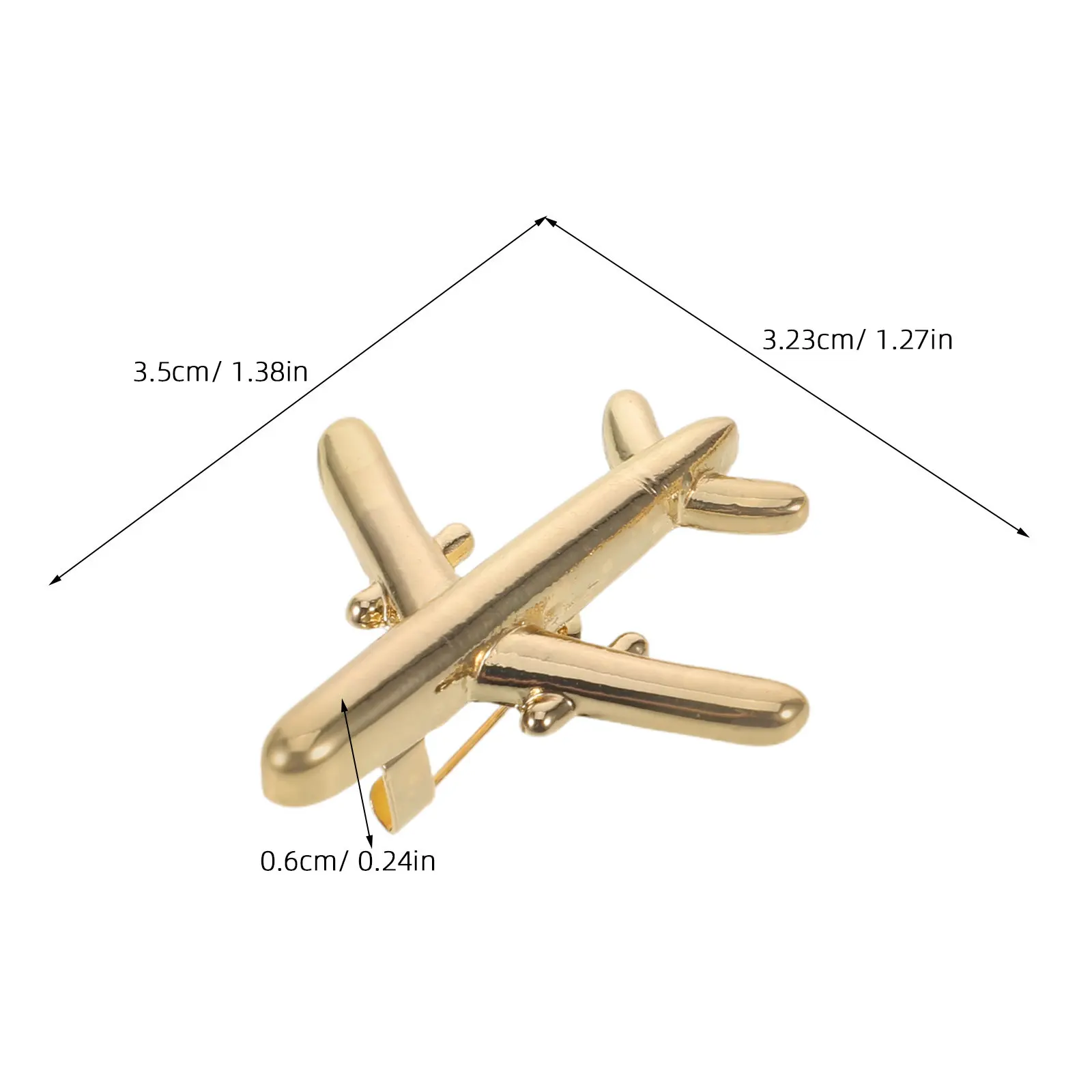5Pcs Airplane Brooch Pins Detailed Metallic Wings Aviation Brooch for Women Men Shirt Lapel Pin Backpack Badge Bag Collar