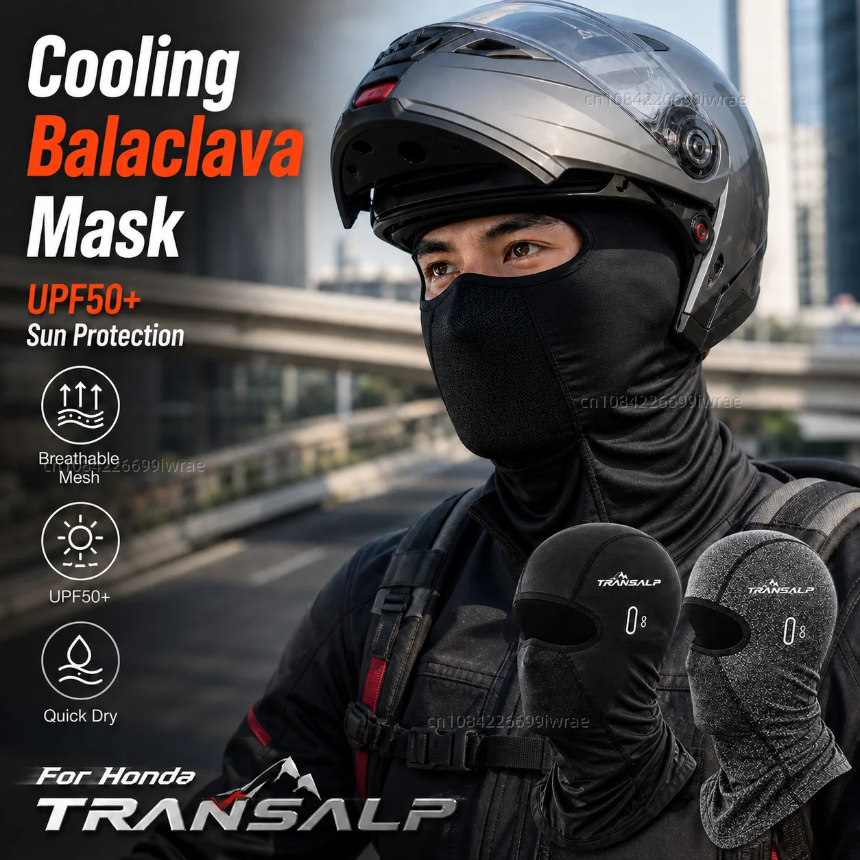 Cooling Motorcycle Balaclava Mask UPF50+ UV Protection Breathable Face Cover Summer For Honda XL 750 Transalp XL750 TRANSALP