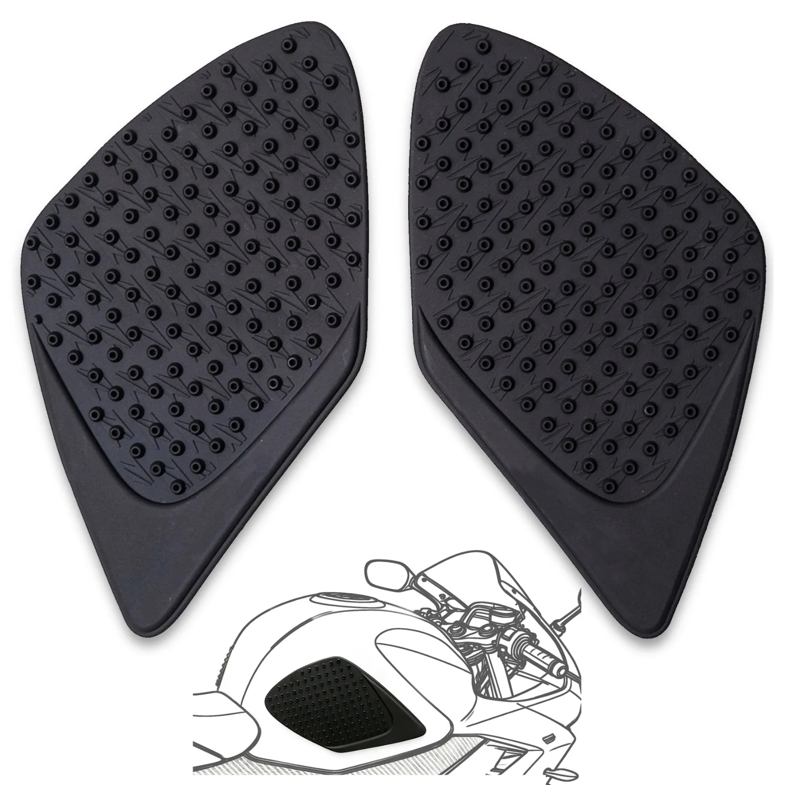 

Motorcycle Gas Tank Slip Sticker Side Knee Fuel Tank Anti Slip Grip Silicone Pad for gsxr 1000 gsxr1000 k7 k8 2007 2008