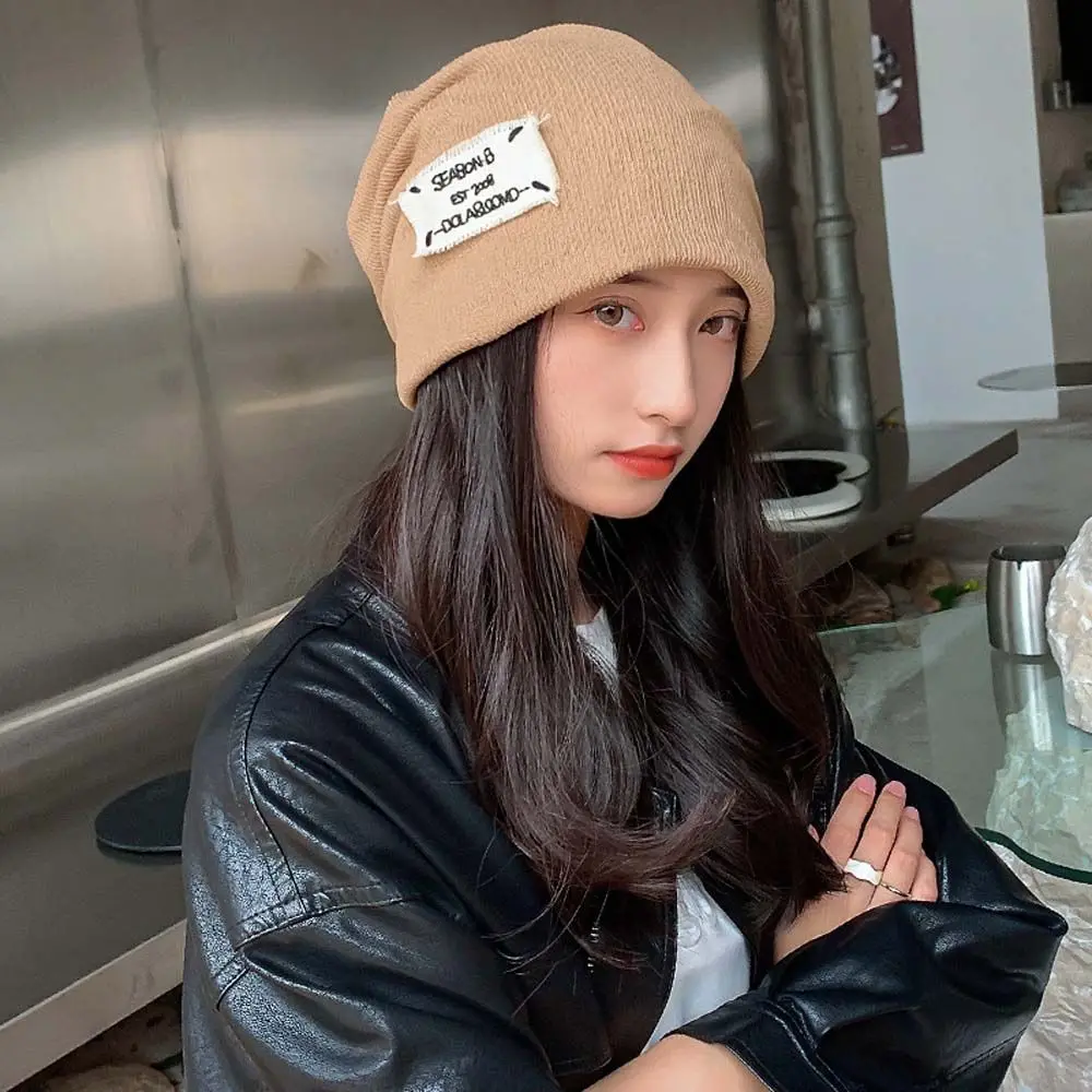 

Fashion Hip hop Summer Spring Solid color All-match Stacking bonnet Knitted Hat Men Skull cap Women Beanie
