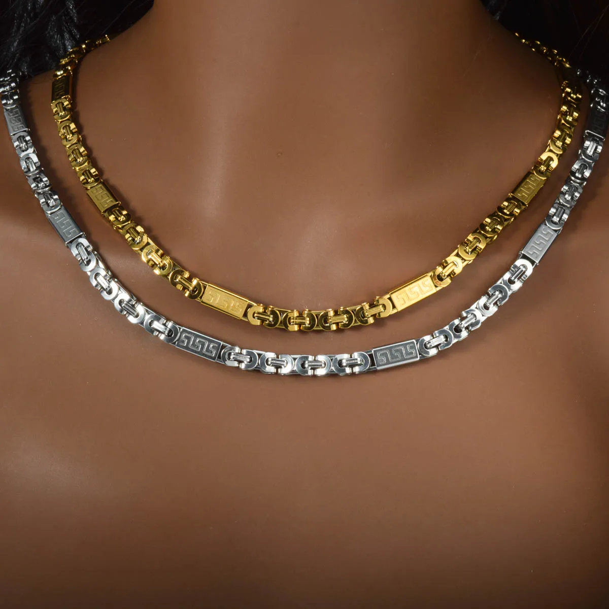 

Hip Hop Gold/Silver Plated Necklace for Men Women Layered Streetwear Jewelry Gift Bold Statement Trendy Versatile