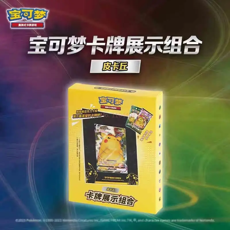 Hot Sale 100% Genuine Pokemon Trading Cards Game Ptcg Chinese Card Book Gift Box Cards Exhibit Combination Full Range Toy Gift view 5