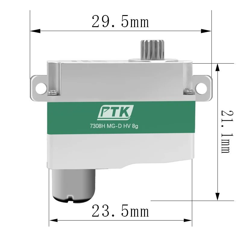 PTK 7308 H MG-D 8g servo Atacado digital Metal dente caixa de metal modelo avião DLG, planador aeronave servo kts x08 mesmo nível