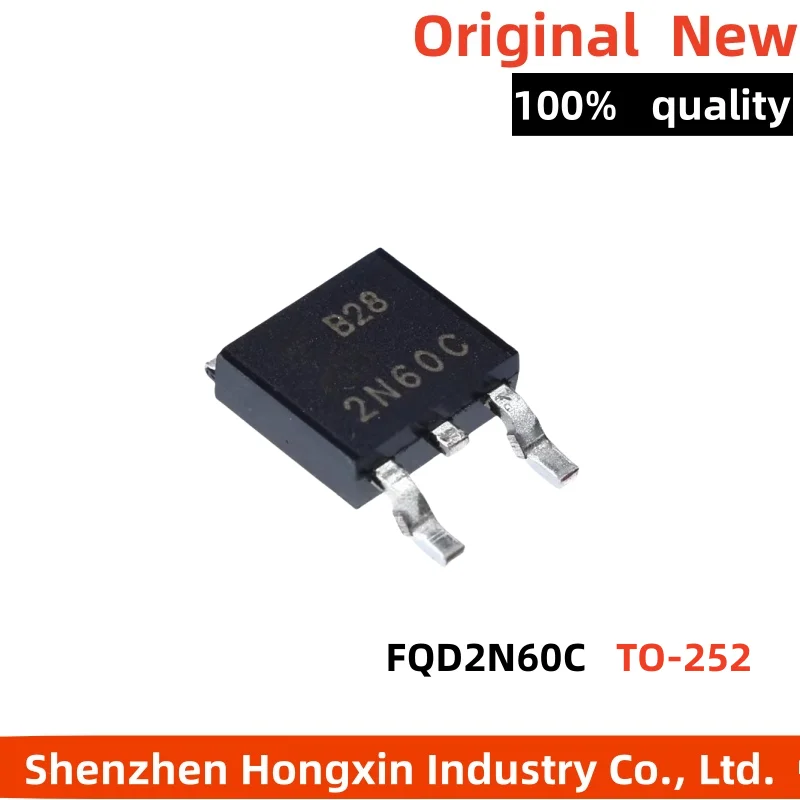 

10pcs new patch FQD2N60C 600V 1.9A 2N60C N-channel MOSFET TO-252