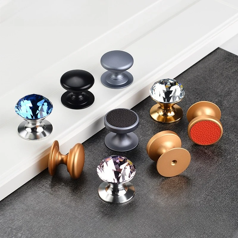 مقابض خزانة المطبخ تصميم على شكل ماسي مقابض زجاجية كريستالية خزانة تسحب مقابض الأدراج مقبض الأثاث الأجهزة