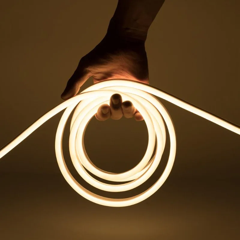 LED Neon Light Strip 1M 120LEDs 220V Waterproof Flexible Bright Lamp For Home Decor Wedding Party Bar DIY Sign Room Lighting