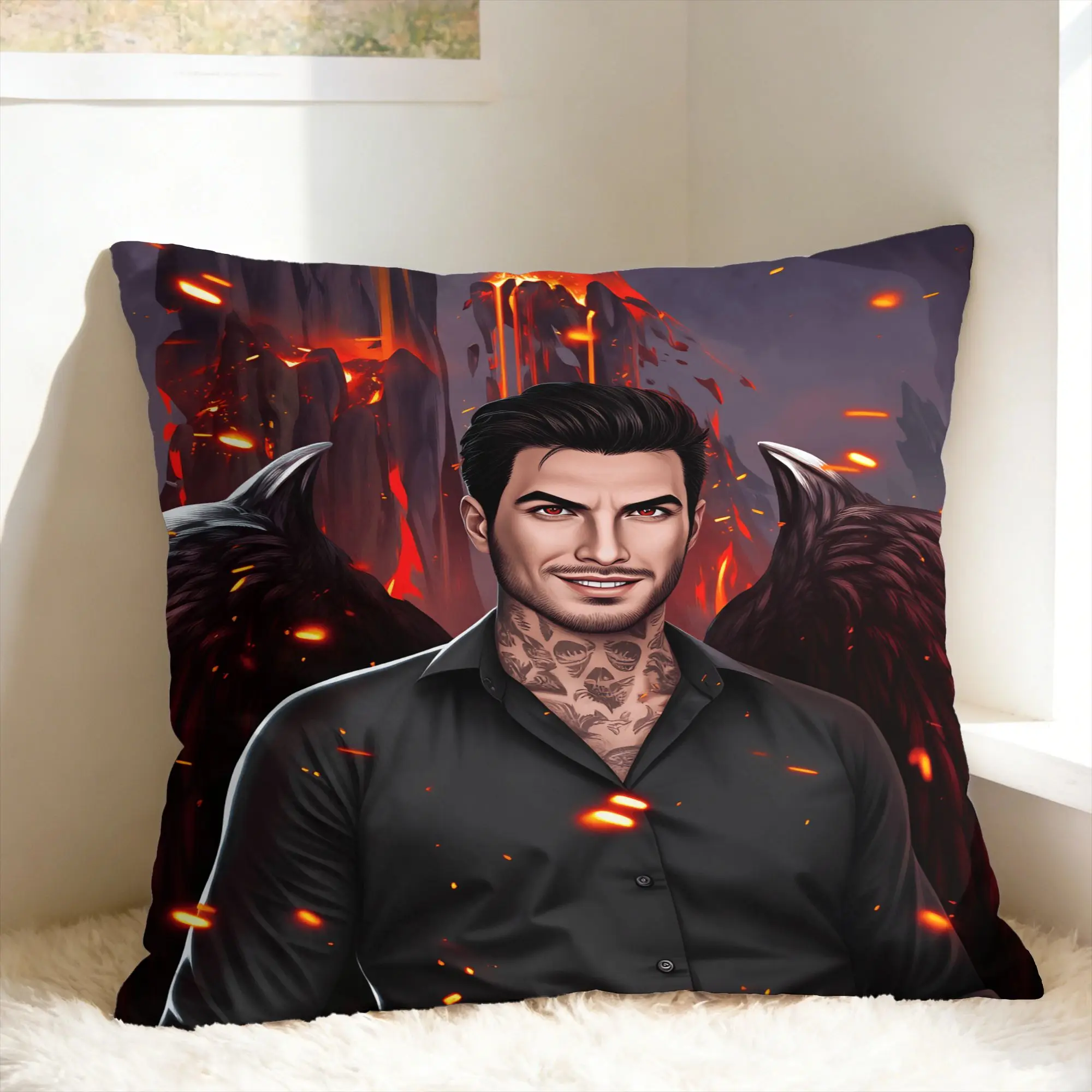 Game Romance Clubs Pillow Case  Print Pillow Cover Novelty Pillowcases For Sofa Bedroom Home Decor