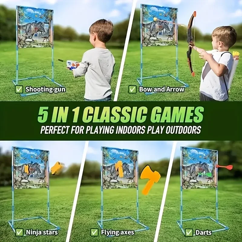 Entrepôt Local dinosaure cible tir sport produits de jeux de plein air, jouets adaptés aux enfants de plus de 3 ans, y compris di