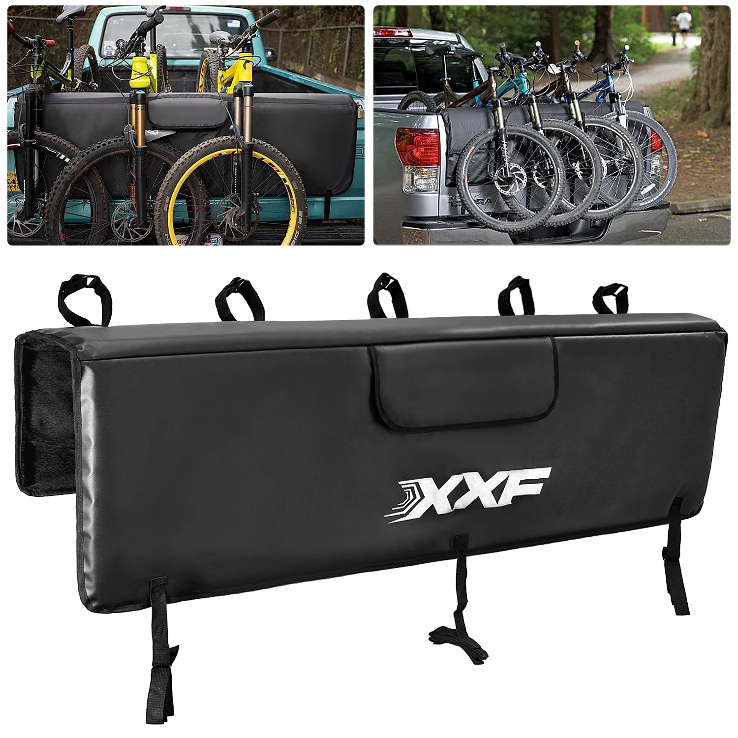 

Tailgate Cover Pad Mountain Bike Pick-up Pad with 5 Bike Frame Fixing Straps for Truck tailgate bike pad tailgate pad