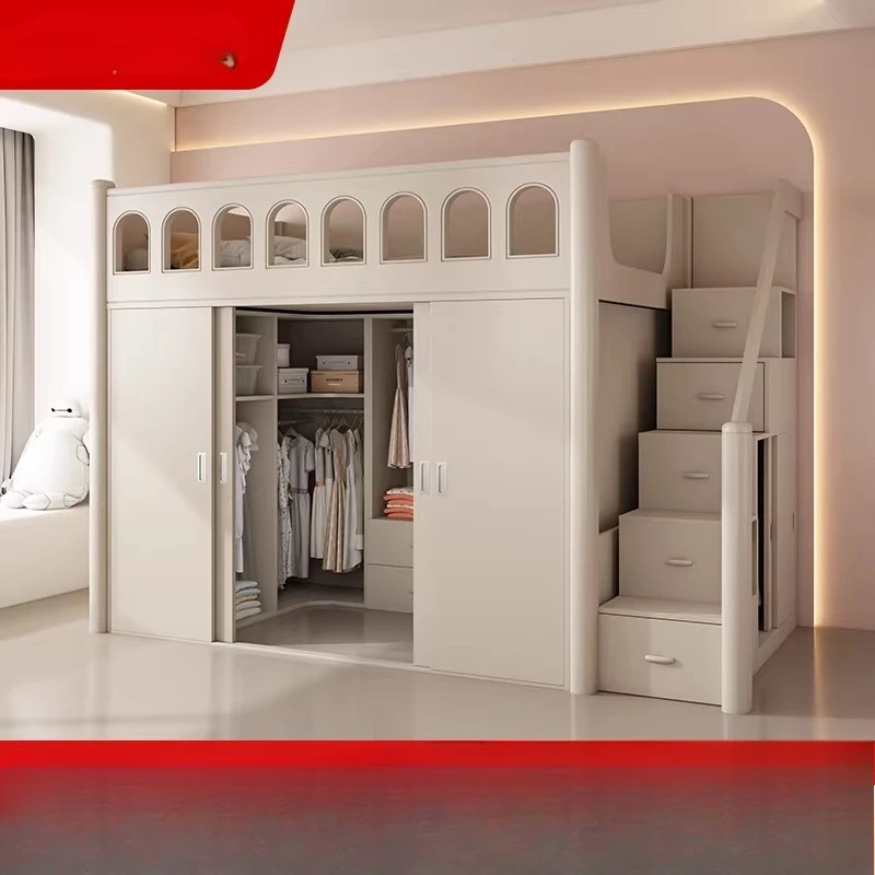 

Customizable bed under cabinet combination bed desk wardrobe integrated small apartment children's bed walk-in cloakroom