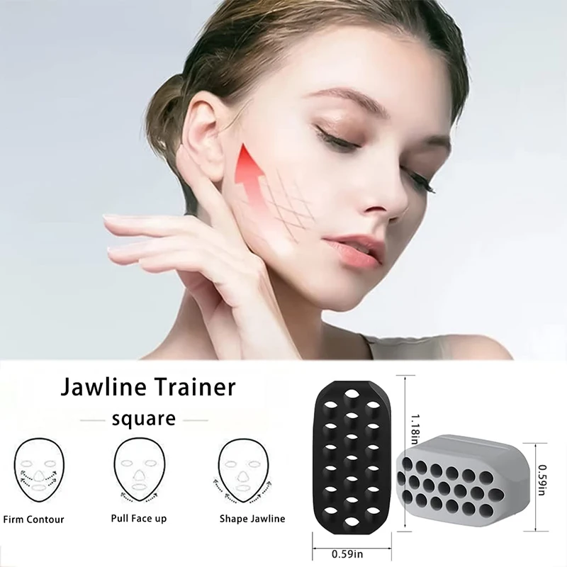 Silicone Jaw Exerciser Facial Toner Jawline Fitness Ball Neck Toning Equipment Double Chin Reducer Beauty Tool for Men Women