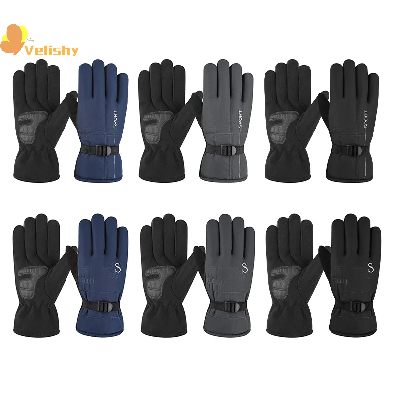 

Зимние велосипедные перчатки, толстые теплые перчатки, ветрозащитные лыжные перчатки, уличные велосипедные перчатки для бега