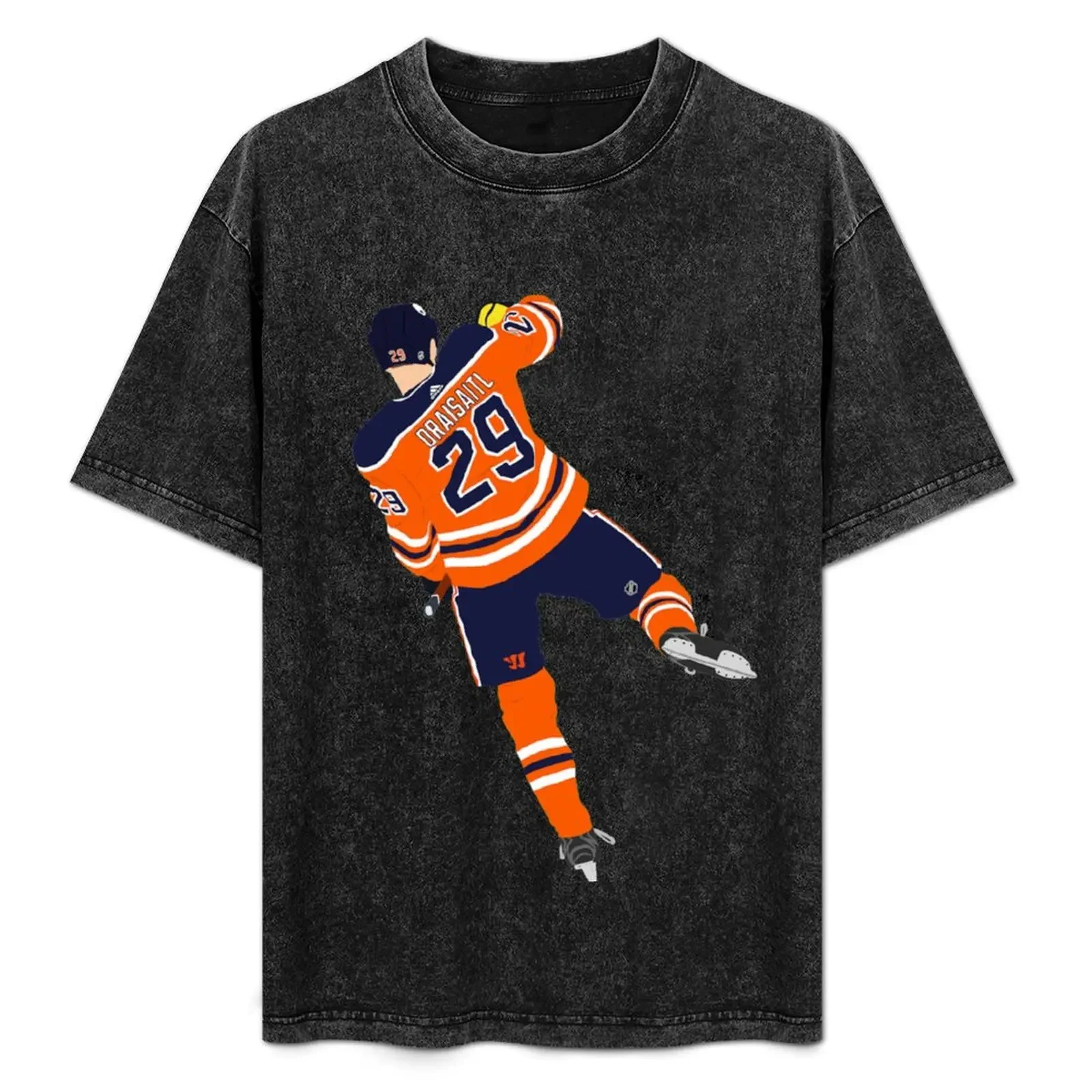 

leon draisaitl goal celly digital drawing design T-Shirt cotton t shirt pack funny t shirts dark humor T-Shirt