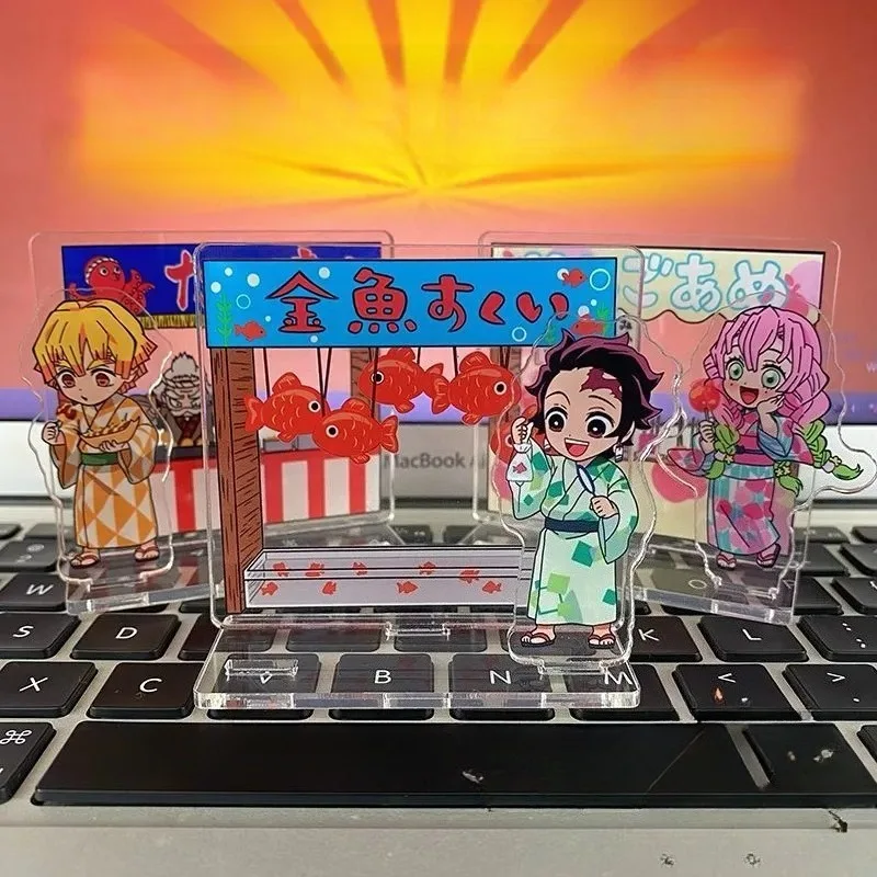 

Anime Peripheral Kamado Nezuko Agatsuma Zenitsu Kamado Tanjirou Cartoon Acrylic Stand Desktop Decoration Toy Gift