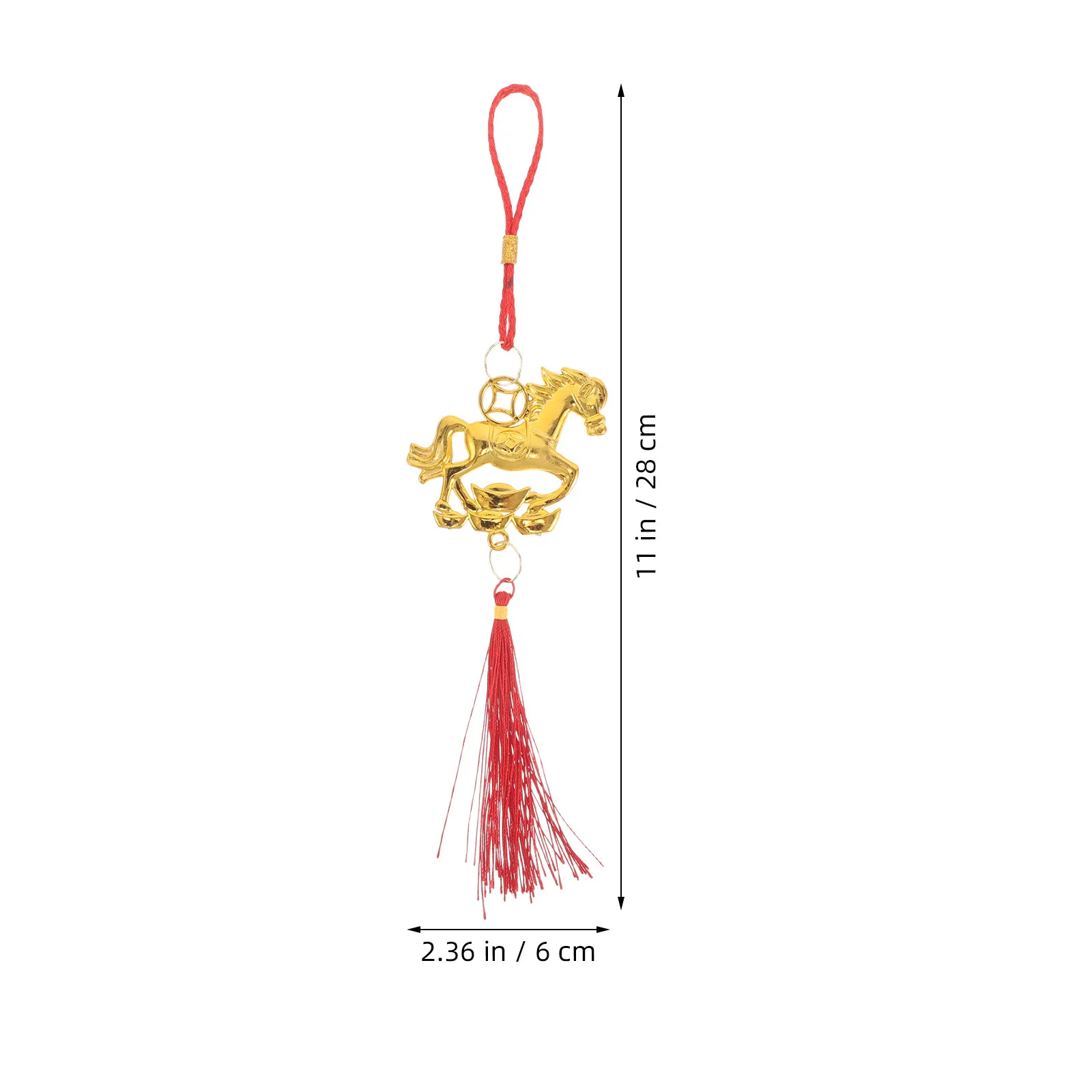 20Pcs Chinese Zodiac Horse Decorations Year of The Horse Pendant Lunar New Year Good Luck Feng Shui Tassel Ornaments