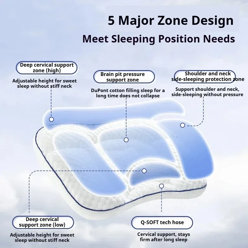 AIBEDILA 신생아용 아기 베개, 목 베개, 신생아 아기 물건, 어린이 정형 여행 베개... - 4