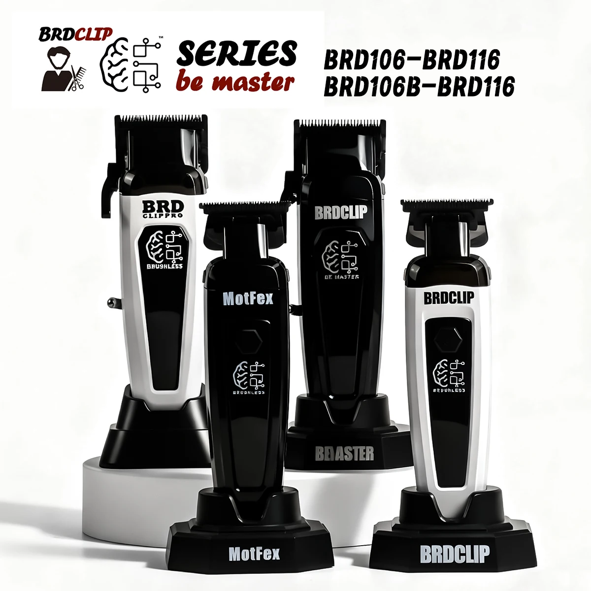 الأبيض BRDCLIP فرش السيارات مقص الشعر 7500 دورة في الدقيقة رقيقة جدا تتحرك شفرة قاعدة المغناطيسي الغطاء العلوي اللاسلكي المتقلب