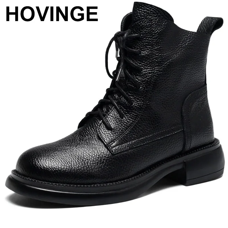 

2025 Woman Black Boots Women Shoes Autumn Winter Zipper Motorcycle Boots British Style Platform Ankle Boots Girls Shoes