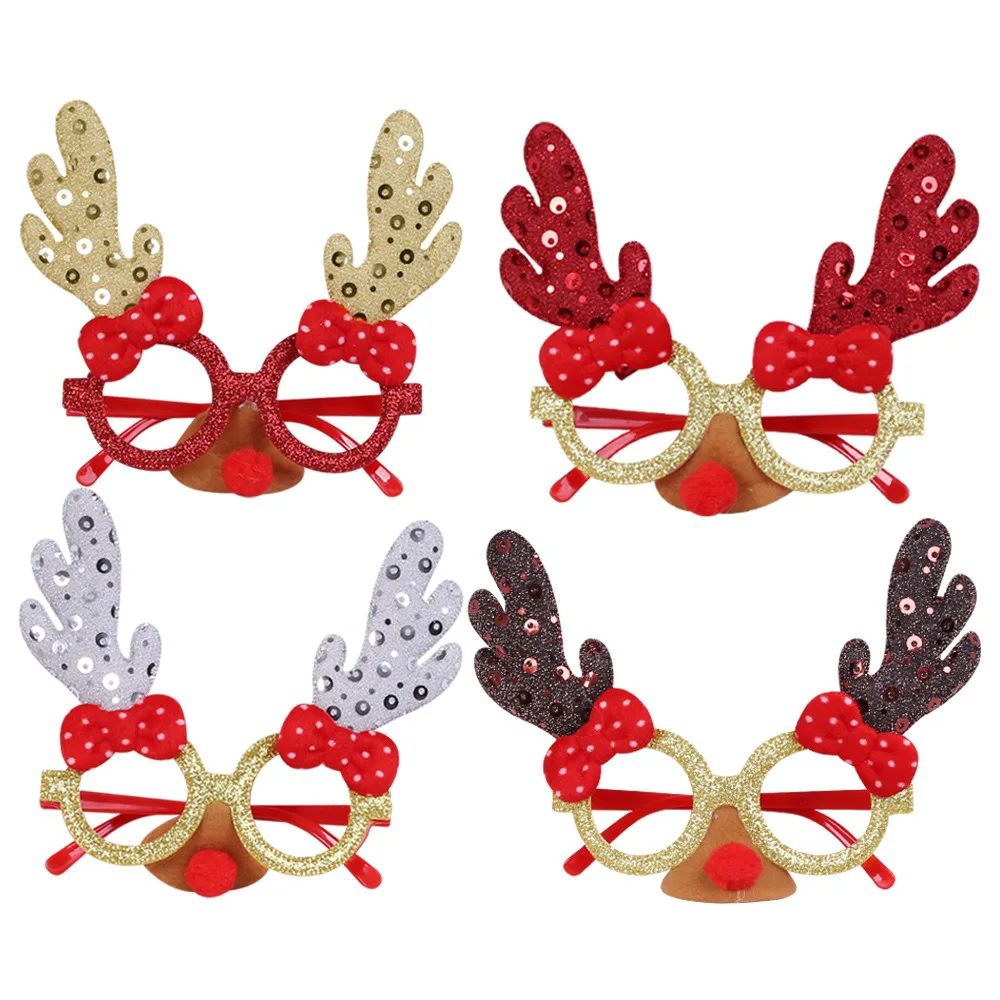 1pcs Christmas glasses adult children's products photo props Christmas antler glasses party dress up, party, company party santa