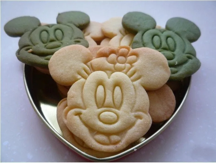 Disney Cartoon Mickey Mouse Baking 3D Mold Diy Baking Cookie Cake Rice Ball Mold Plastic Mold Birthday Party Decoration Toy Gift