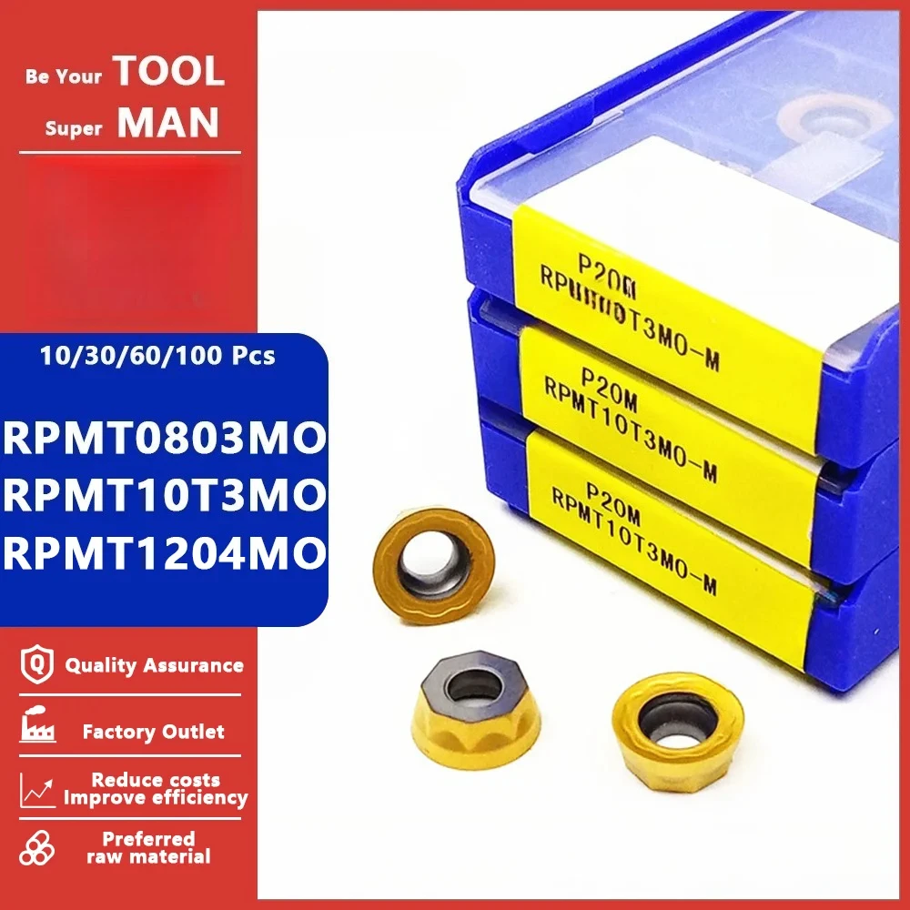 ZCC RPMT0803MO RPMT10T3MO RPMT1204MO External Turning Tools Carbide insert RPMT Lathe Cutter Tool Turning Insert