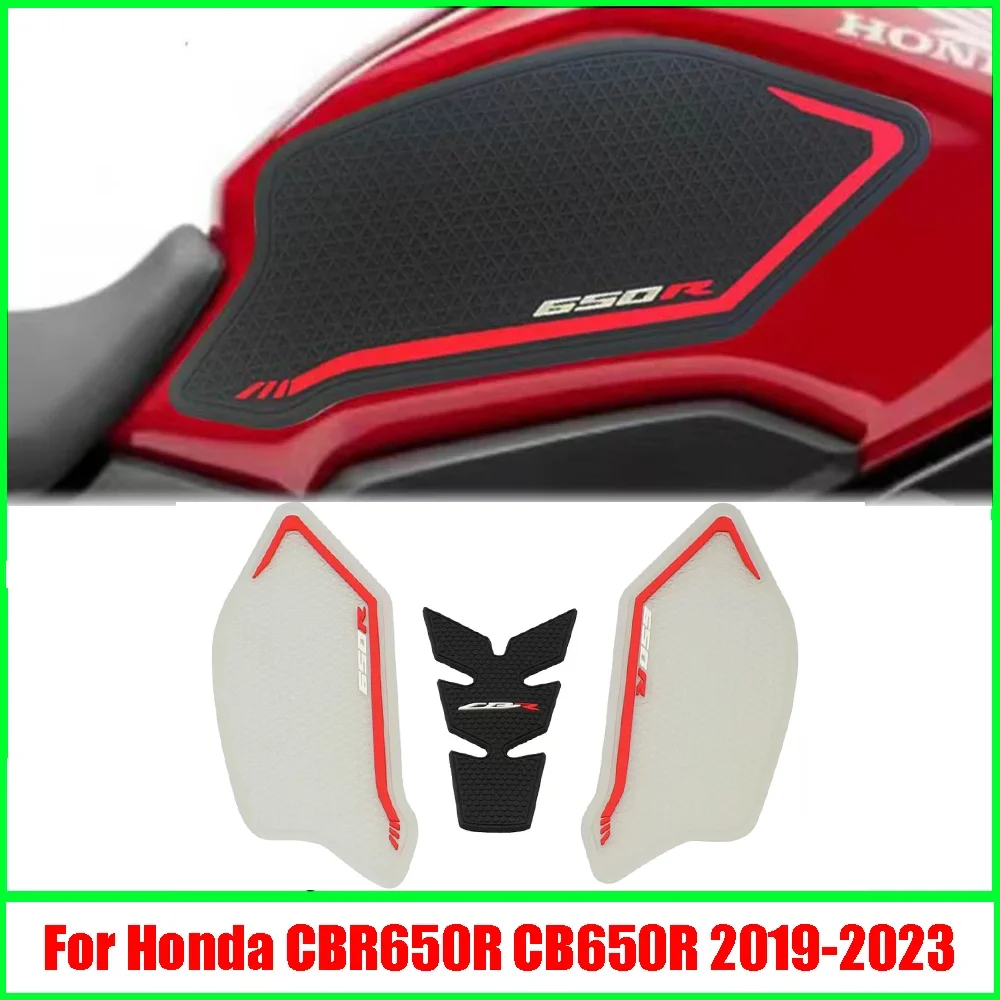 CB650R Motorcycle Side Fuel Tank Pad Protector Stickers Decal Gas Knee Grip Traction Pad Tankpad For Honda CB650R 2019-2023